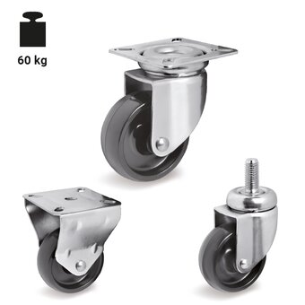 TR-32-S-Ruedas mono-bloque de poliamida 6